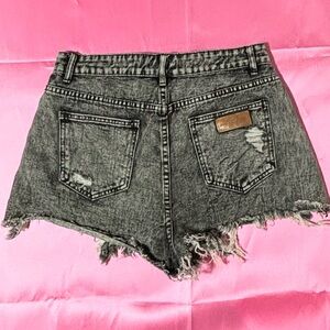 SHEIN Frayed Hem Gray Jean Shorts